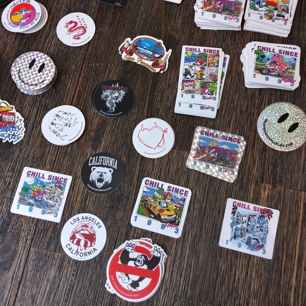 20 pc Random Brandy Melville Stickers Malibu Aspen - Picture 4 of 6